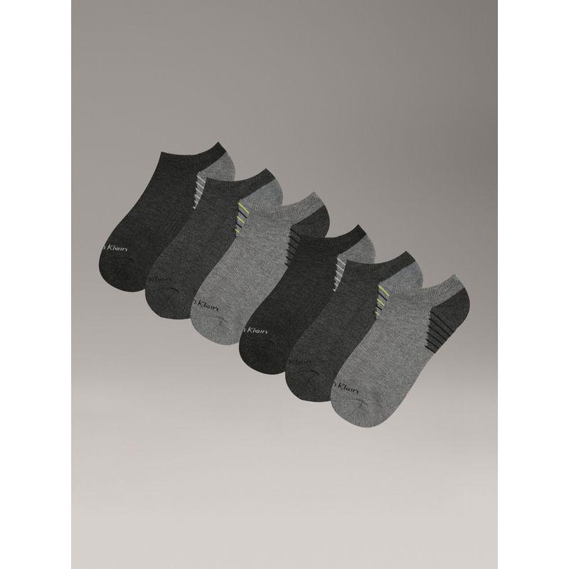 CALVIN KLEIN - Pack 6 Calcetines Cushion No Show Gris Calvin Klein