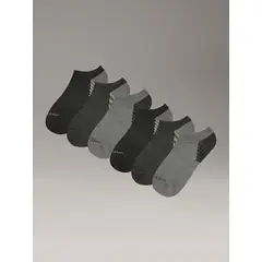 CALVIN KLEIN - Pack 6 Calcetines Cushion No Show Gris