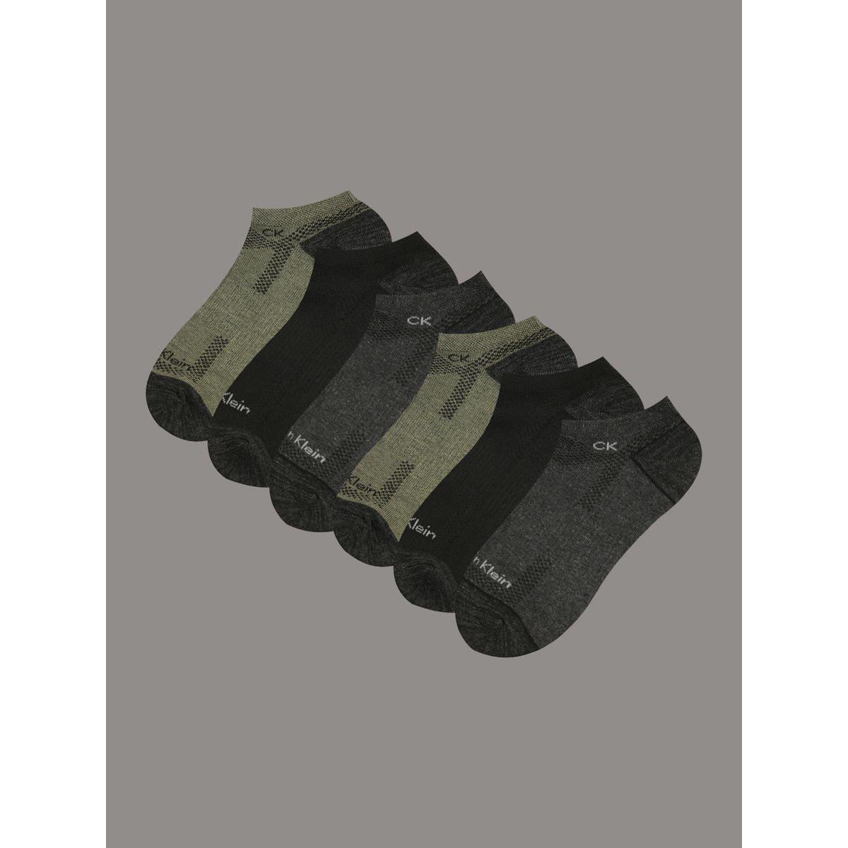 CALVIN KLEIN - Pack 6 Calcetines Cushion 1/2 Terry Gris Calvin Klein