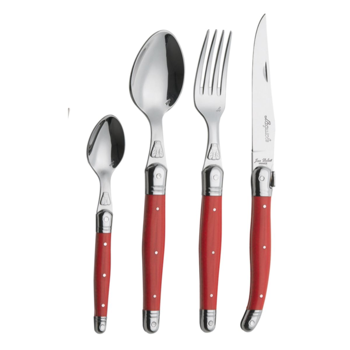 LAGUIOLE - LAGUIOLE SET CUCHILLERÍA 24 PIEZAS ROJO - Caja Kraft