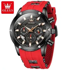 STARTECHOFFICE - Reloj Quartz Deportivo de Lujo OLEV Cronógrafo Cuarzo Sumergible 30M