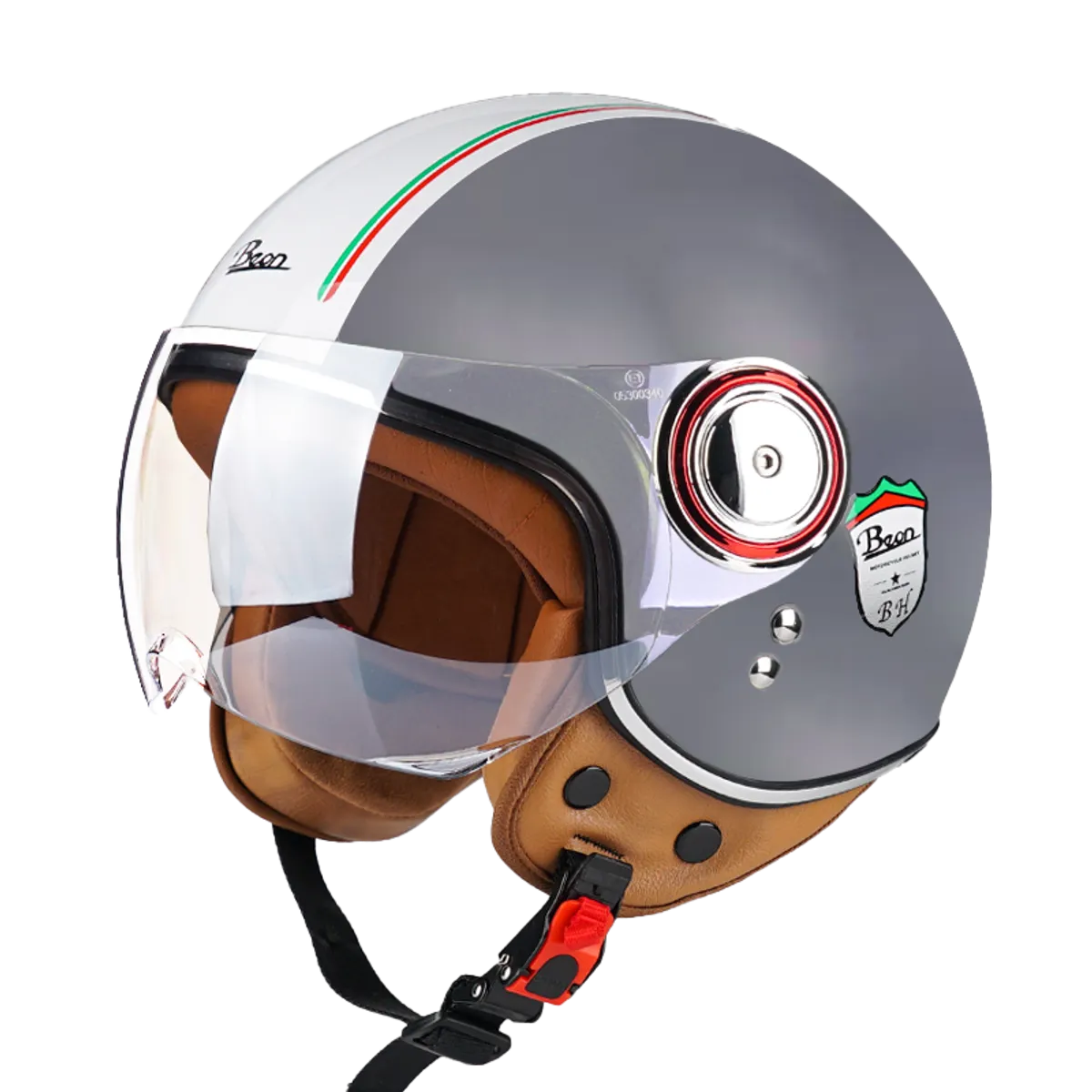 BEON - CASCO DE MOTO BEON RETRO GRAY - TALLA L