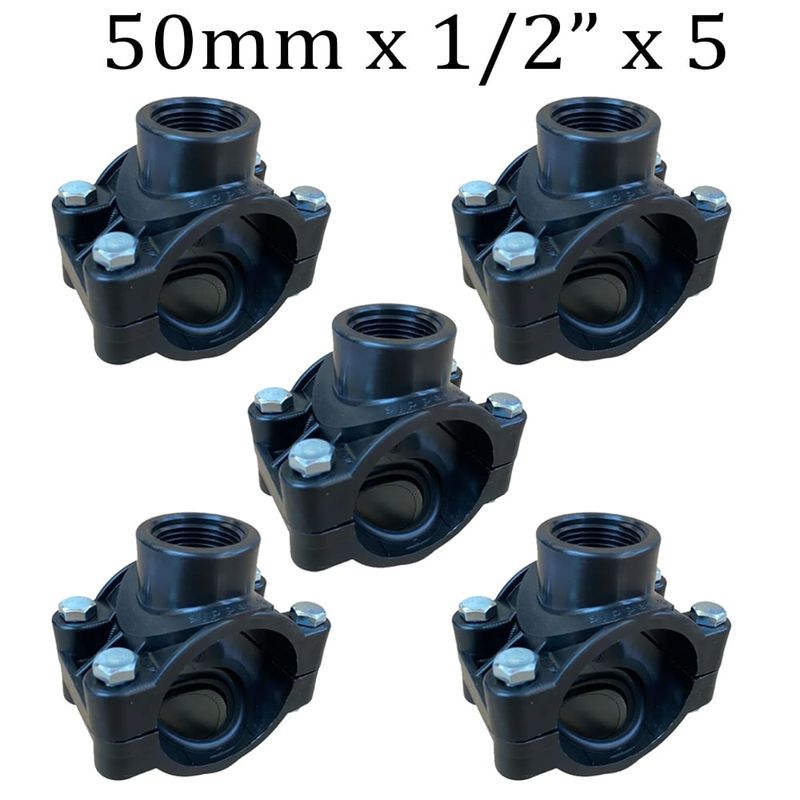 GENERICO - Collarin Polipropileno 50mm X 1/2 Pulgada Pack 5 Unidades