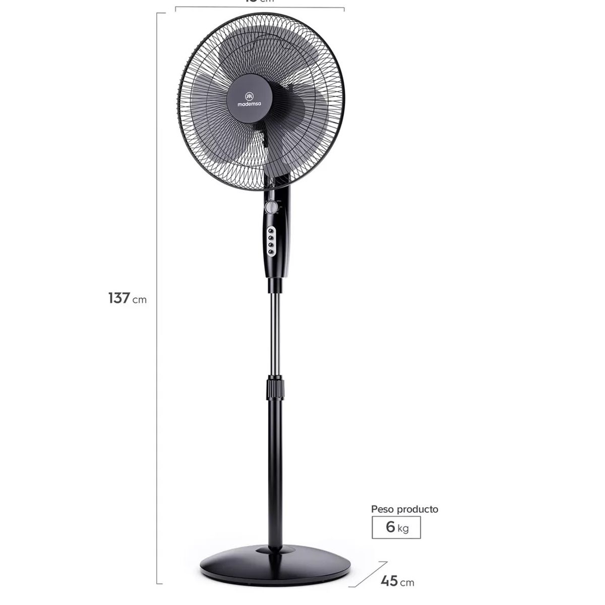 MADEMSA - Ventilador Pedestal Mademsa 55w Timer Sf160