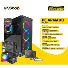 GENERICO - PC GAMER - AMD RYZEN 7-5700G - RAM 32GB XPG - SSD 1TB Kingston - FreeDOS