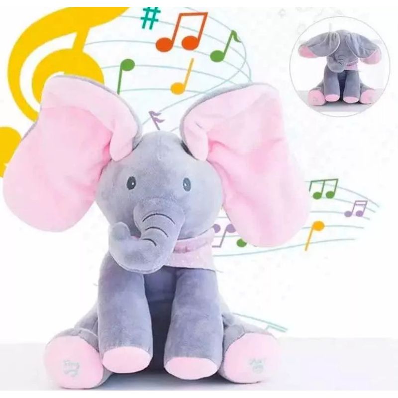 GENERICO - Elefante De Apego Musical Peek A Boo Mueve Las Orejas