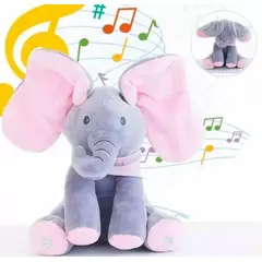 GENERICO - Elefante De Apego Musical Peek A Boo Mueve Las Orejas