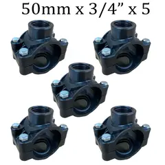 GENERICO - Collarin Polipropileno 50mm X 3/4 Pulgada Pack 5 Unidades