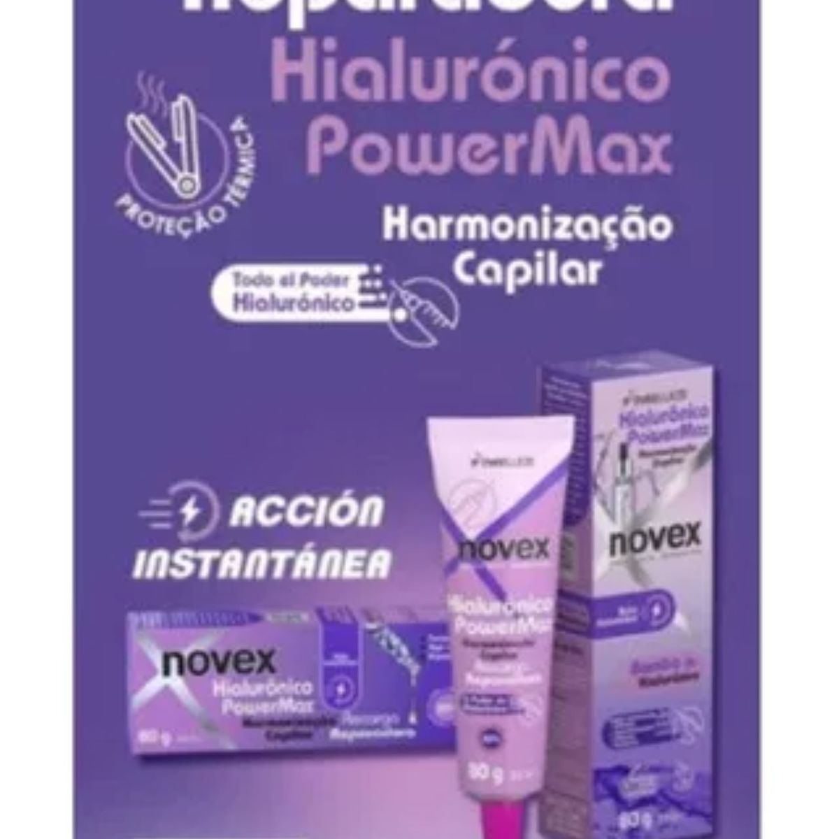 NOVEX - Tratamiento Recarga De Acido Hialurónico Power Max 80gr