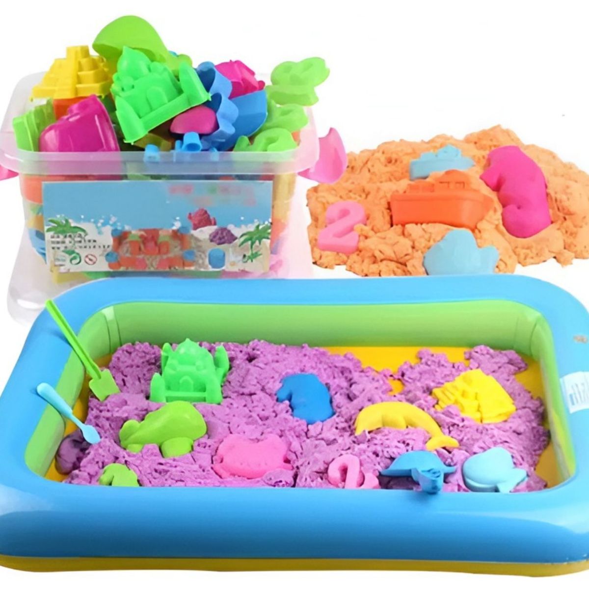 GENERICO - Arena Mágica 2 Kg Con Moldes Y Accesorios Para Creatividad