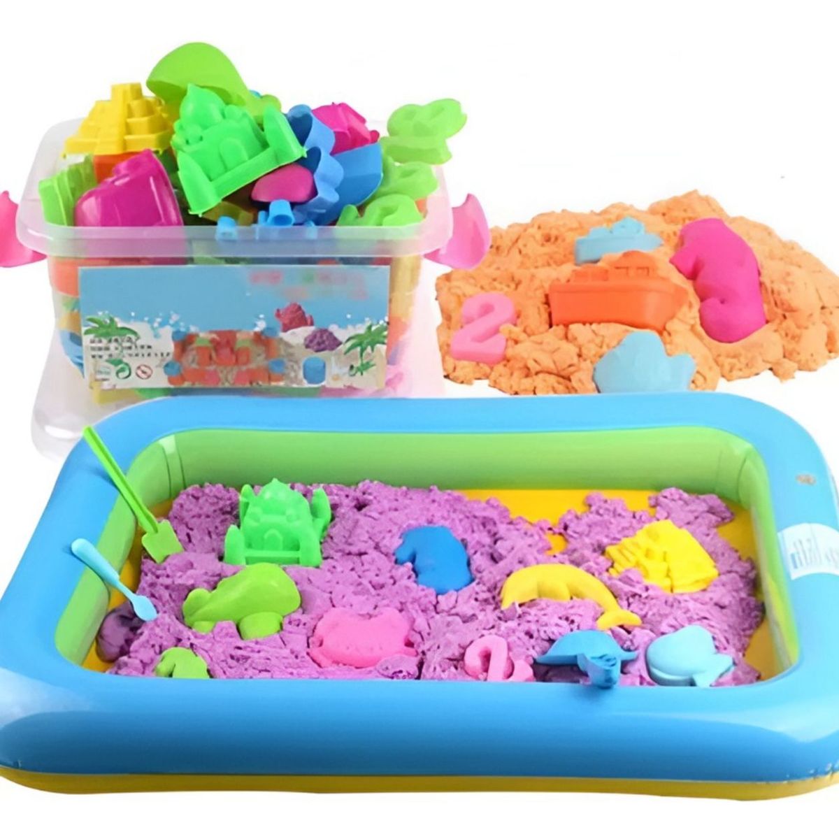 GENERICO - Arena Mágica 2 Kg Con Moldes Y Accesorios Para Creatividad