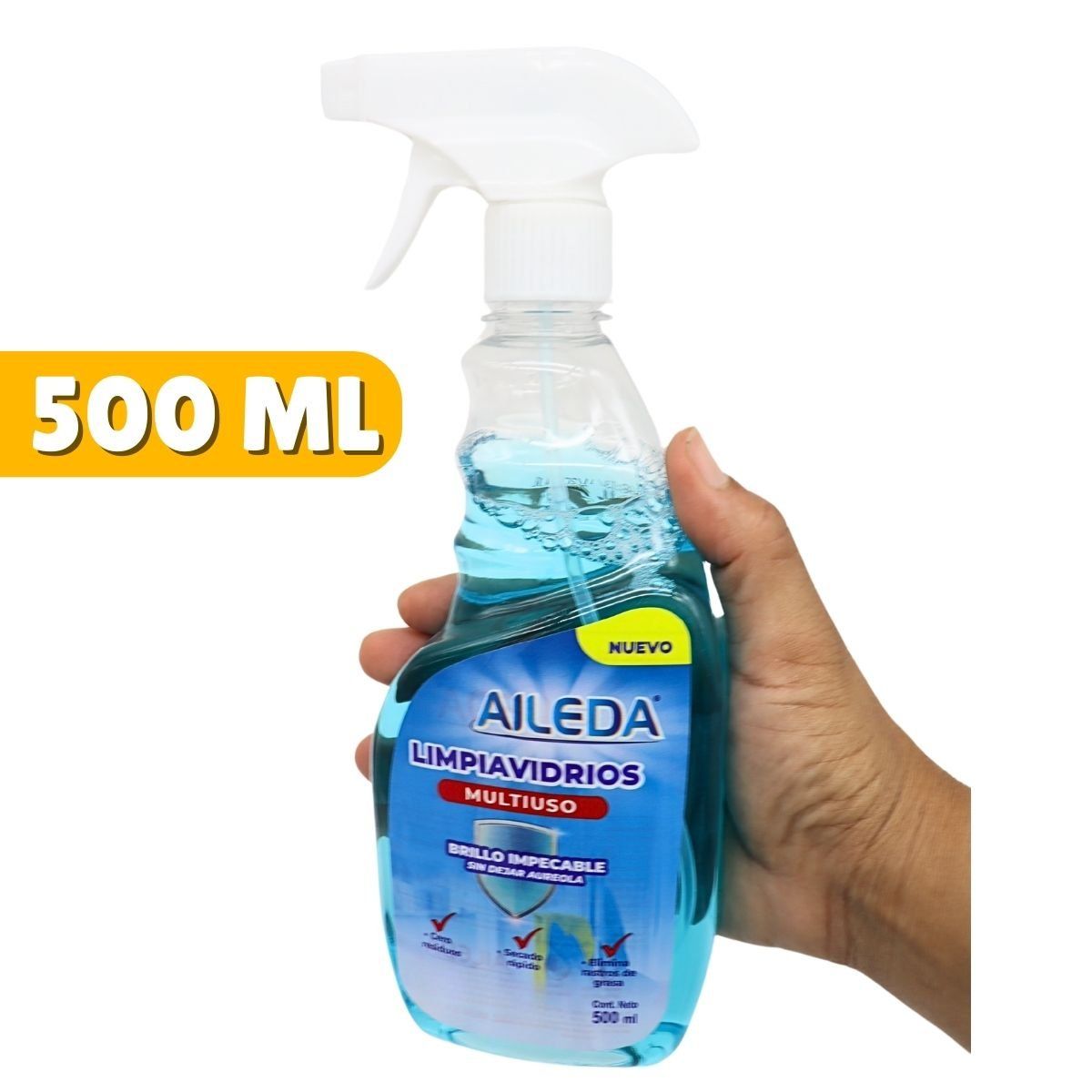 AILEDA - Limpia Vidrios Aileda Multiuso 500ml Limpiador de Cristales