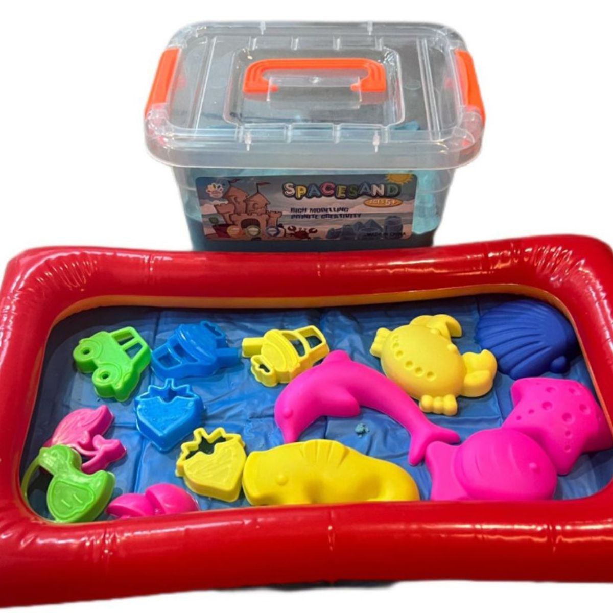 GENERICO - Arena Mágica 1 Kilo Con Moldes Y Piscina Inflable Para Niños