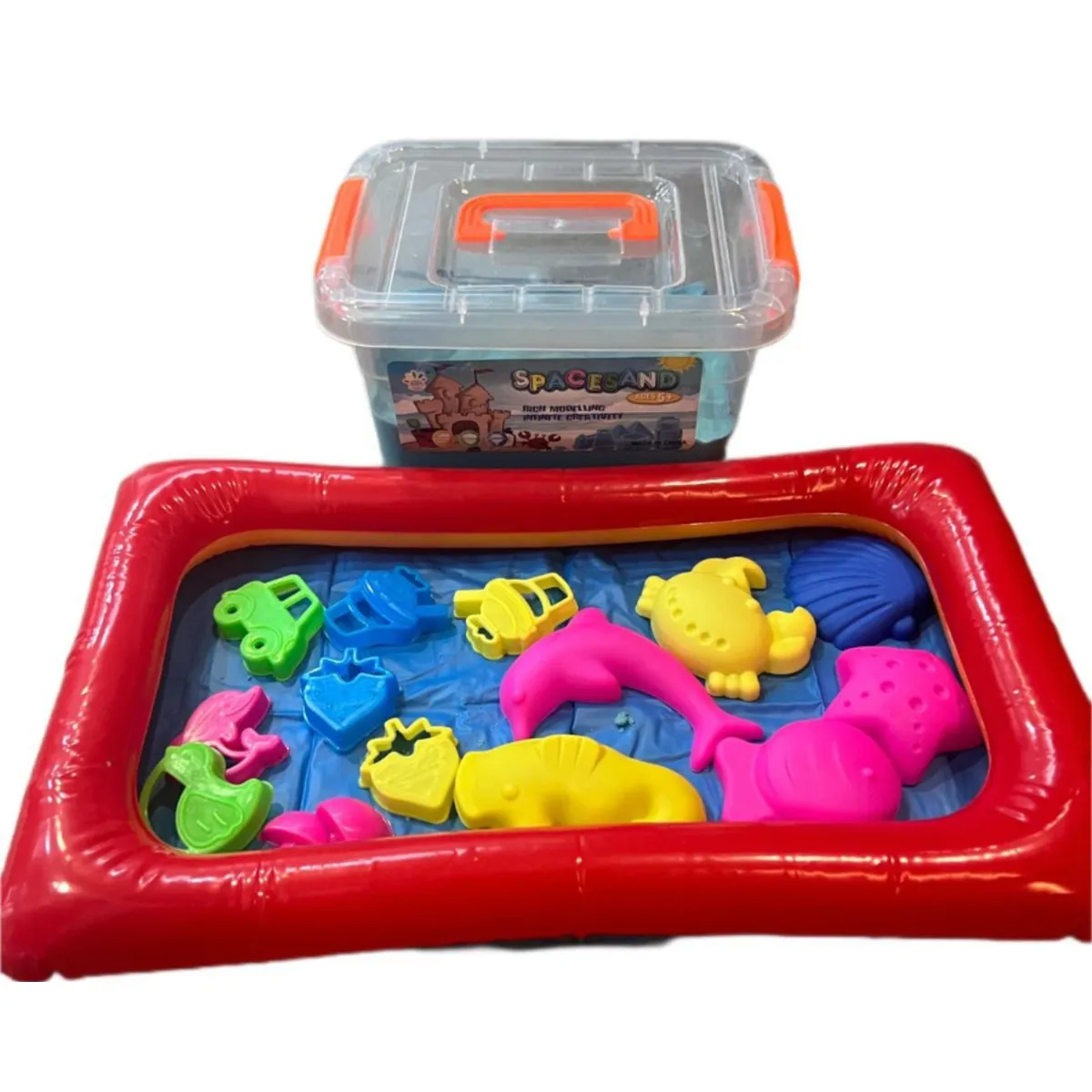 GENERICO - Arena Mágica 1 Kilo Con Moldes Y Piscina Inflable Para Niños