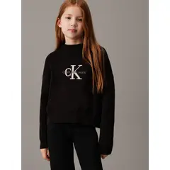 CALVIN KLEIN - Sweater Niña Monologo Negro