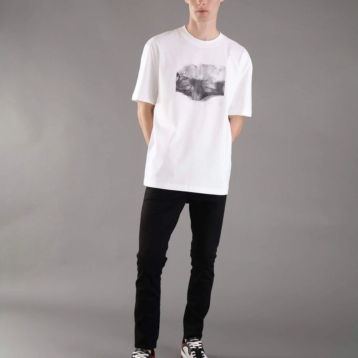 CALVIN KLEIN - Polera Euphoric Floral Blanco Calvin Klein