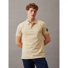 CALVIN KLEIN - Polo Badge Beige