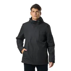 KIVUL - Chaqueta Siklos Reciclada Hombre Negra