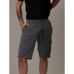 CALVIN KLEIN - Short Monologo Badge Gris
