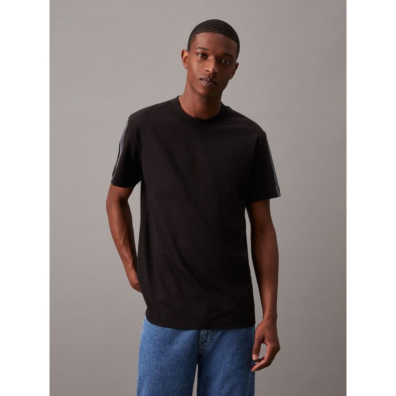 CALVIN KLEIN - Polera Logo Tape Negro Calvin Klein