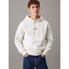 CALVIN KLEIN - Polerón con Gorro Monologo Blanco