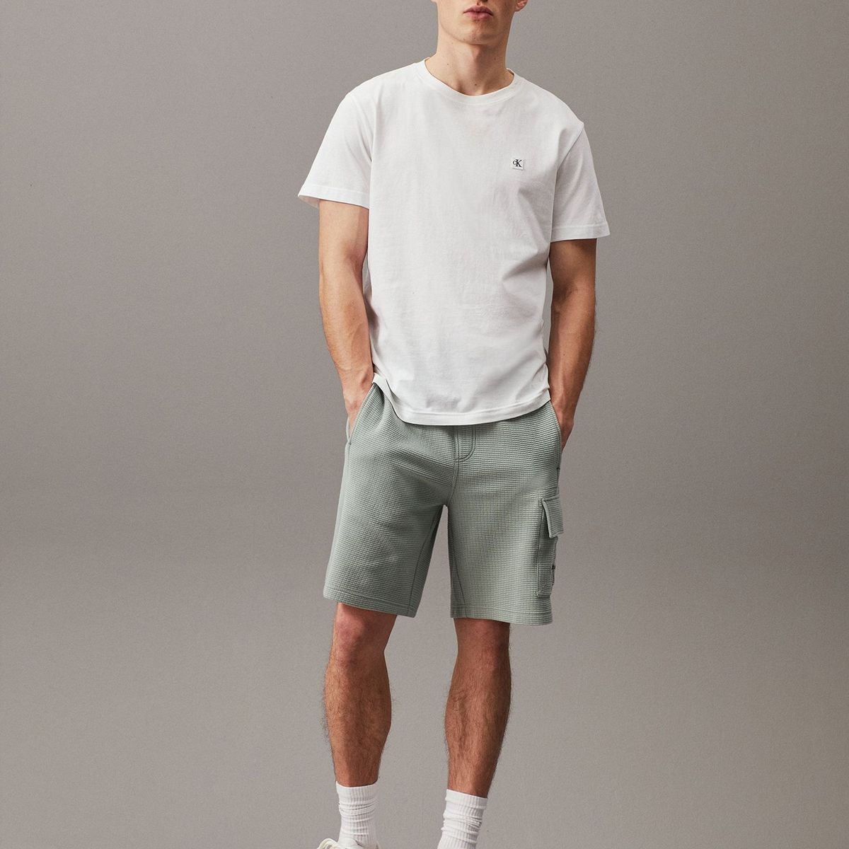 CALVIN KLEIN - Short City Grid Gris Calvin Klein