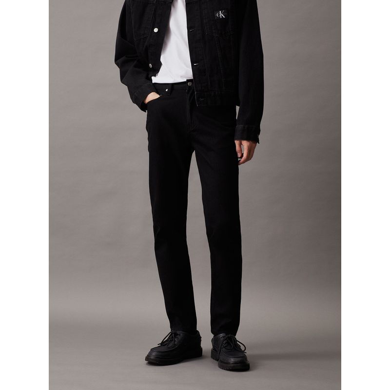 CALVIN KLEIN - Jeans Regular Taper Negro Calvin Klein