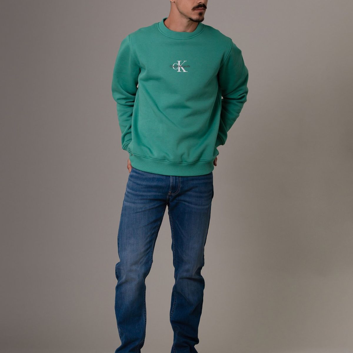 CALVIN KLEIN - Polerón Monologo Verde Calvin Klein