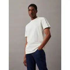 CALVIN KLEIN - Polera Logo Tape Blanco