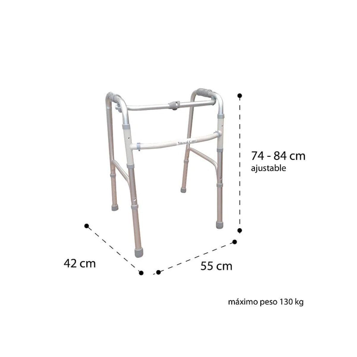 GENERICO - Andador Aluminio Plegable paso a paso - Premium Care