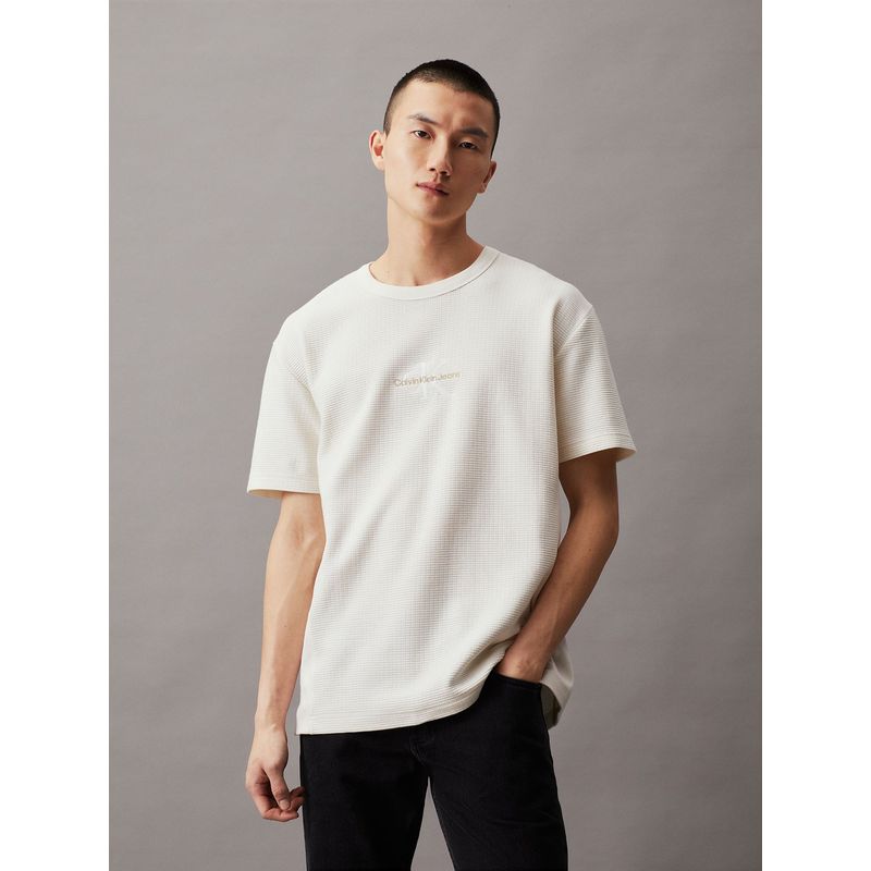 CALVIN KLEIN - Polera City Grid Blanco Calvin Klein