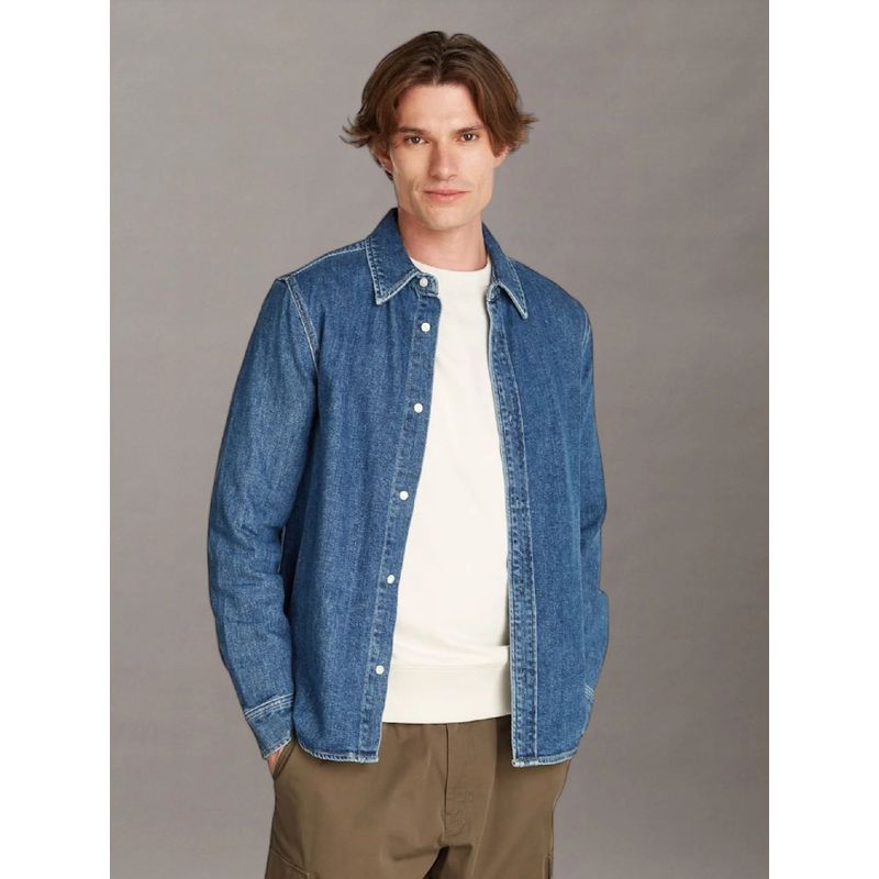 CALVIN KLEIN - Camisa Slim Denim Azul Calvin Klein