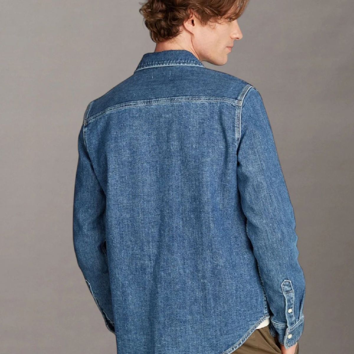 CALVIN KLEIN - Camisa Slim Denim Azul Calvin Klein