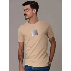 CALVIN KLEIN - Polera Metallic Box Beige