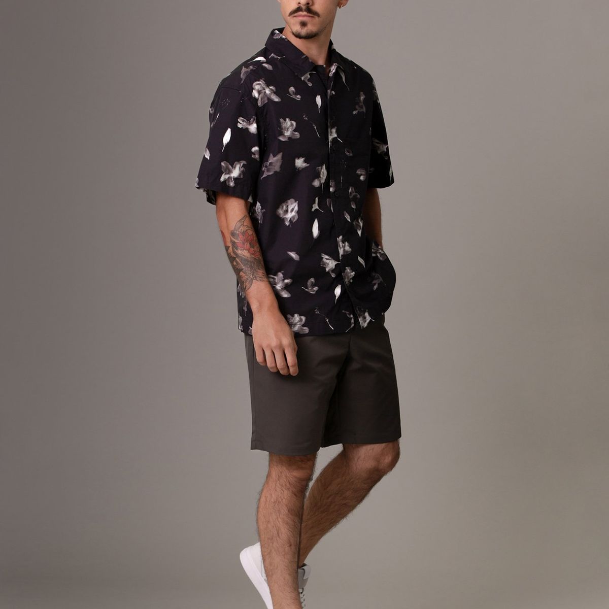 CALVIN KLEIN - Camisa Relaxed AOP Multicolor Calvin Klein