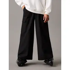 CALVIN KLEIN - Pantalón Niña Dry Knit Cargo Negro