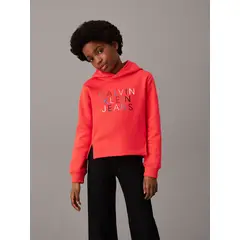 CALVIN KLEIN - Polerón Niña Colour Logo Rojo