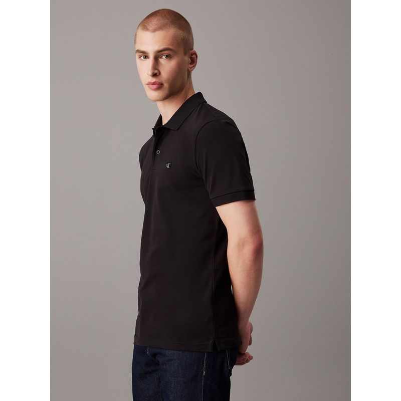 CALVIN KLEIN - Polo CK Embro Badge Slim Negro Calvin Klein