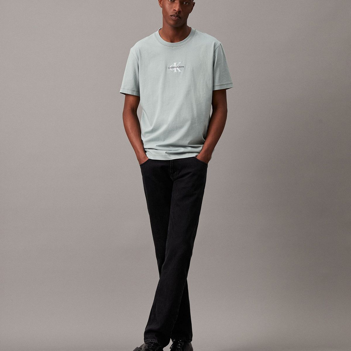 CALVIN KLEIN - Polera Monologo Verde Calvin Klein