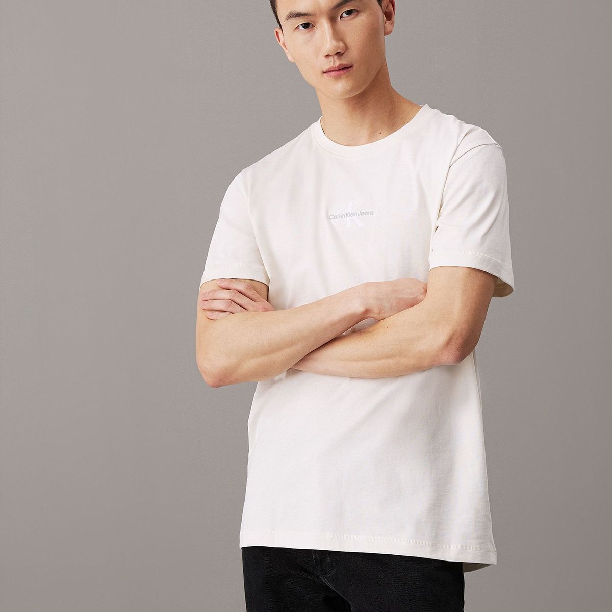 CALVIN KLEIN - Polera Monologo Blanco Calvin Klein