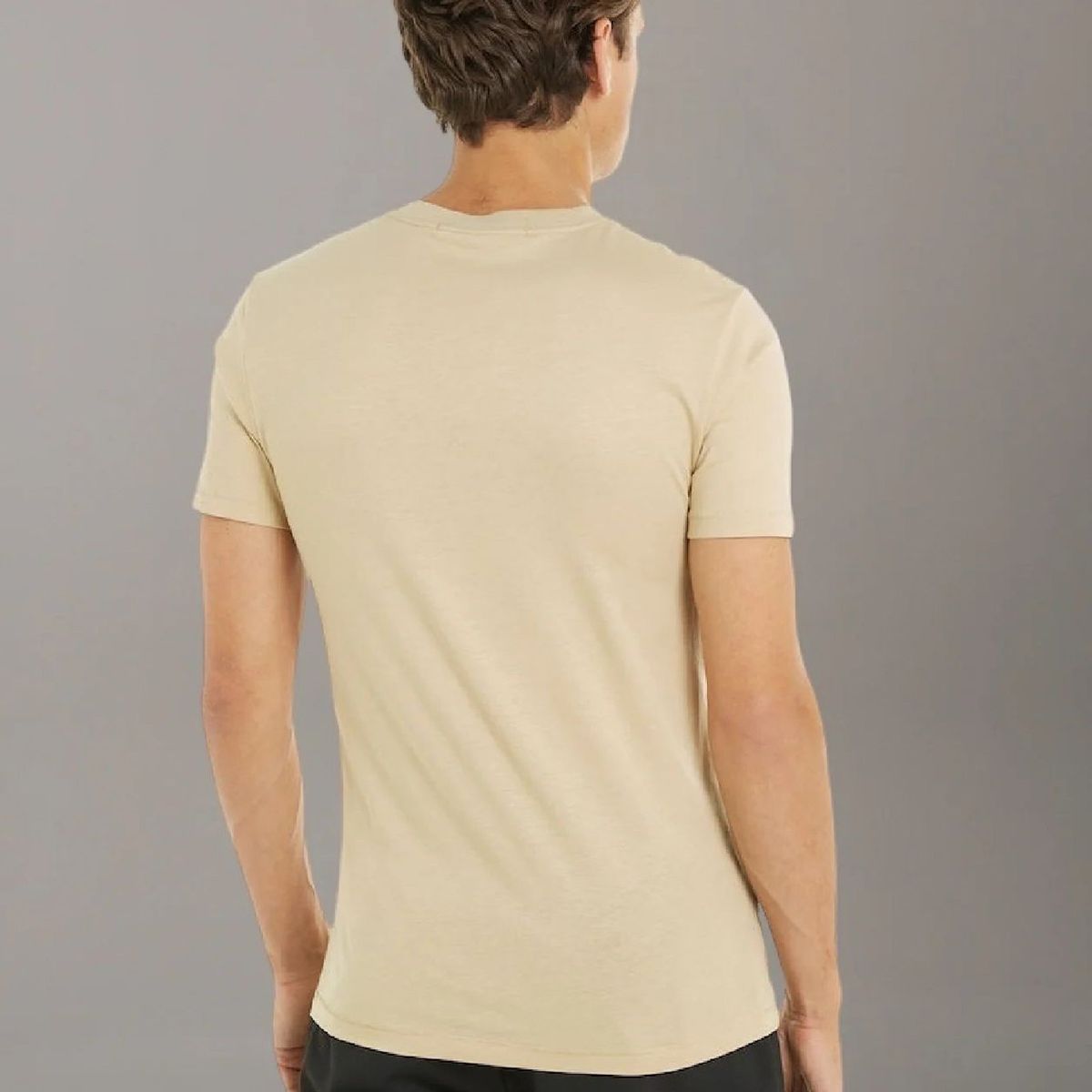 CALVIN KLEIN - Polera Seasonal Monologo Beige Calvin Klein