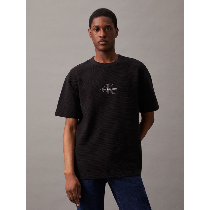 CALVIN KLEIN - Polera City Grid Negro Calvin Klein