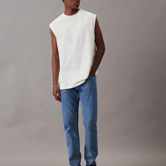 CALVIN KLEIN - Polera Sin Mangas Monologo Blanco Calvin Klein