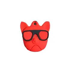 GENERICO - Llavero Para Airtag Silicona Tpu Con Diseños Bulldog Rojo