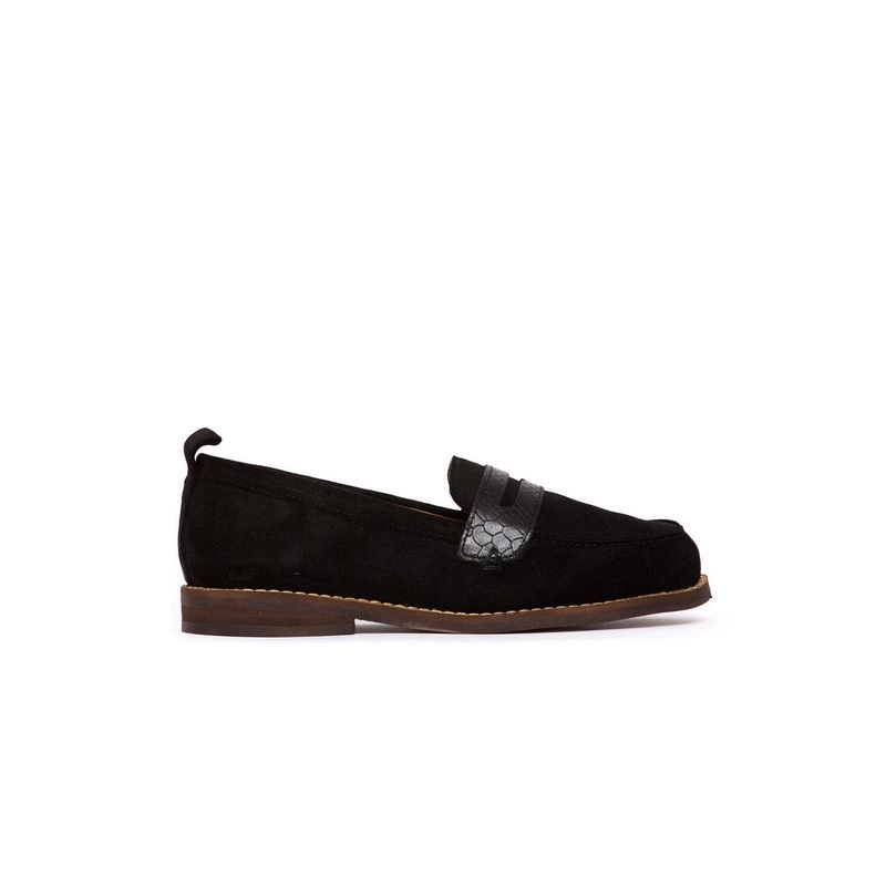 GIANI DAFIRENZE - Mocasin Mujer De Cuero Coligue Negro C17.