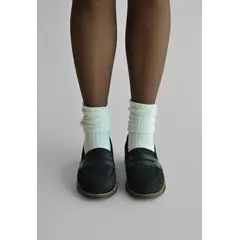 GIANI DAFIRENZE - Mocasin Mujer De Cuero Coligue Negro C17.