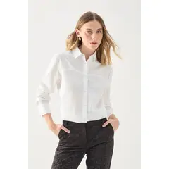 ASH - Blusa Manga Larga Crudo Mujer