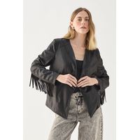 Tapado Abierto Negro Mujer