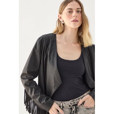 Imagen 2 del producto Tapado Abierto Negro Mujer