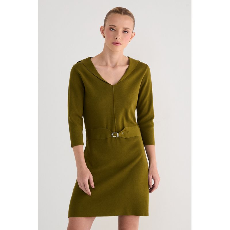 ASH - Vestido Corto Verde Musgo Mujer Ash